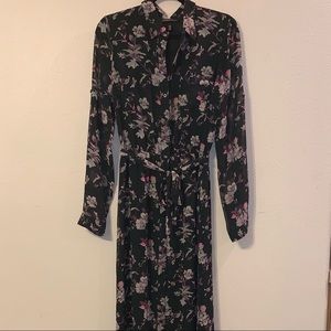 Floral Long Sleeve Maxi Dress